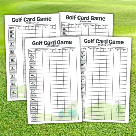 Easy 6 Golf Card Game Rules Printable - Lily Printable