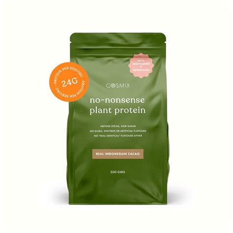 Cosmix No Nonsense Plant Protein | Organic Brown Rice & Pea Isolate ...