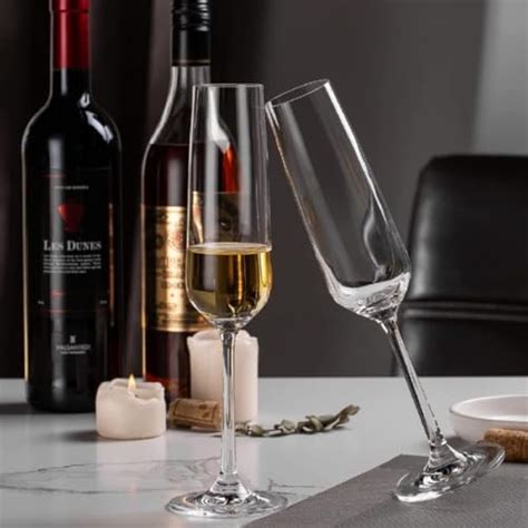 Buy BENTEX Luxury GLASSWARES Champagne Glasses, Sparkling Slim Wine ...