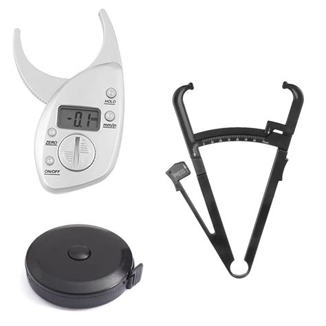 Bravezi Digital Body Fat Caliper (Silver) Body Fat Analyzer (Black ...