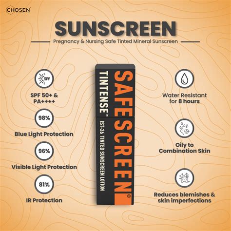 SAFESCREEN TINTENSE - Best tinted sunscreen range in India – CHOSEN Store