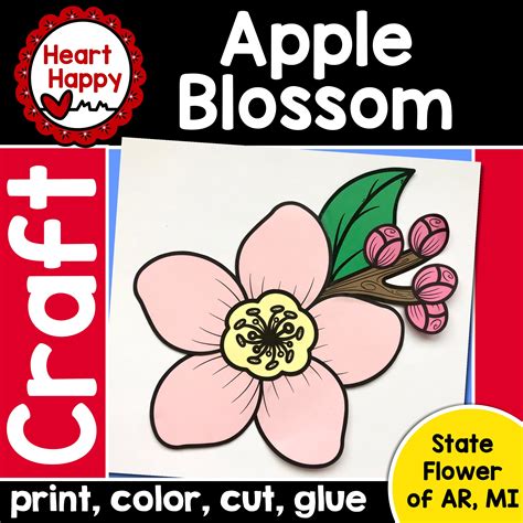 Apple Blossom Craft | Fall Craft | Arkansas & Michigan State Symbols ...