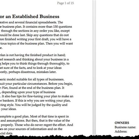 Generic Business Plan Template 的图像结果