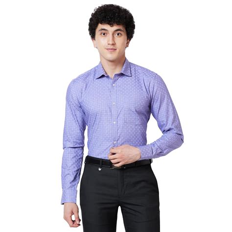 Park Avenue Men's Cotton Checkered Slim Fit Shirt (PMSX17102-V6_Dark ...