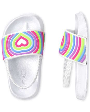 Toddler Girls Rainbow Heart Slides - MULTI | The Children's Place CA