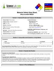 ethyl acetate - He a lt h 1 0 2 Fire 3 Re a c t iv it y 0 P e rs o n a ...