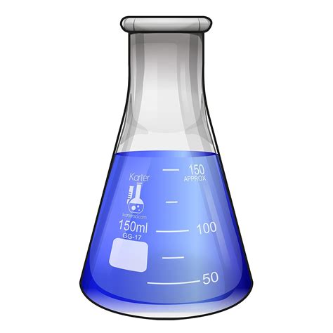 150ml Narrow Mouth Erlenmeyer Flask, 3.3 Borosilicate Glass, Karter ...