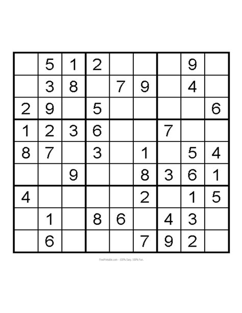 Very Easy Printable Sudoku