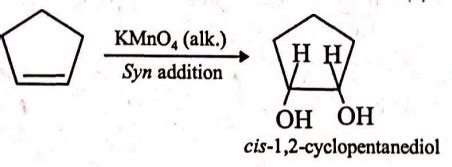 Cyclopentene on treatment with alkaline KMnO 4 gives