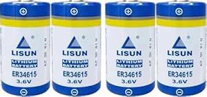 (4-Pack) ER34615 3.6v 19ah Size D Lithium Battery for Multipurpose PLC ...