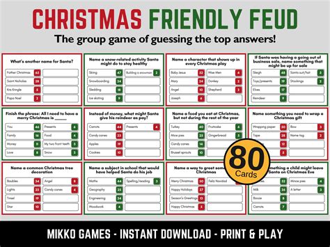 Friendly feud christmas games for groups christmas party games ...