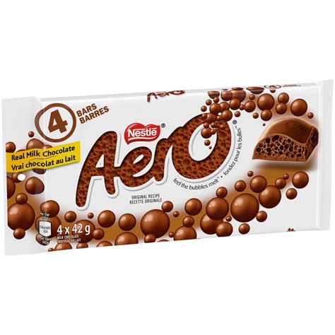 Nestlé Aero Milk Chocolate Bar – Pack of 4 | Light & Airy Aero Chocola