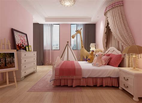 儿童房装修案例之粉色系的女孩房-上海装潢网