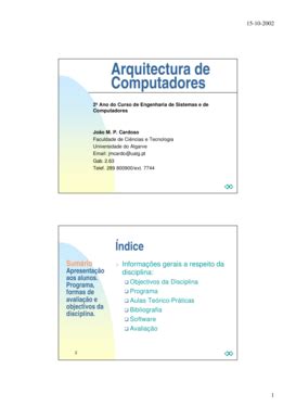 Preenchível Disponível w3 ualg Arquitectura de Computadores ...