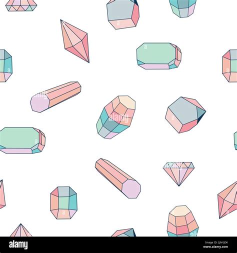 Seamless pattern with diamonds, gem stones,jewellery. Endless texture ...