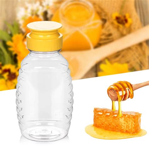 eforsit 60Pack 8oz Plastic Honey Jars Squeeze Honey Bottles Clear Empty ...
