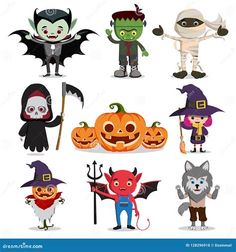Cartoon Halloween Scene With Sketch Illustration | CartoonDealer.com ...