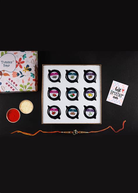 Get Rakhi Gift Hamper Box Happiness Kit - Loaded With 9 Mukhwas Flavors ...