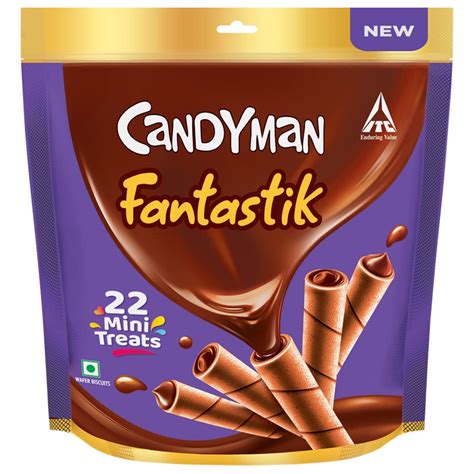Candyman Fantastik Wafer Rolls Mini Treats - Home Pack, 125.4 Gram ...