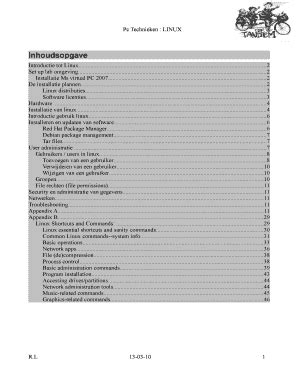 Fillable Online linux eindwerk form Fax Email Print - pdfFiller