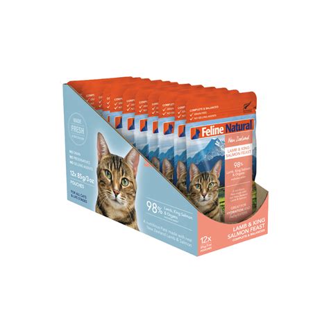 Lamb & King Salmon Feast Pouch Cat Food - Feline Natural USA