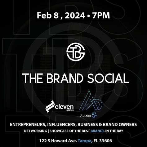 The Brand Social, 122 S Howard Ave, Tampa, 8 February 2024 | AllEvents.in