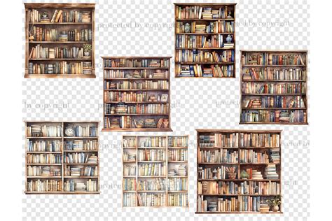 Books On Shelf Clip Art