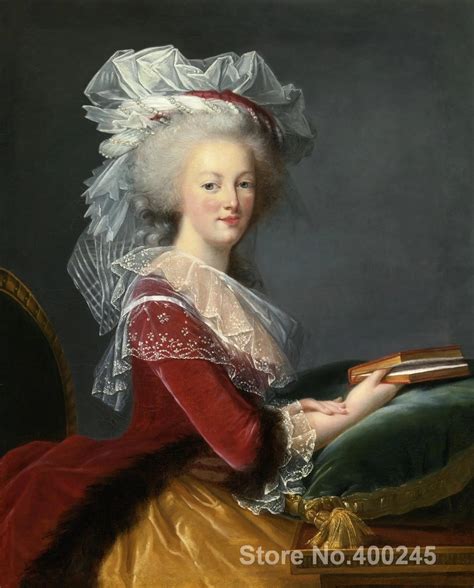 Portrait Art paintings Marie Antoinette with a book by Elisabeth Vigee ...