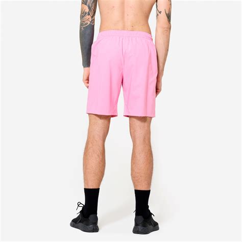 Men Gym Shorts Stretchable, Quick Dry with Zip Pockets - Begonia Pink