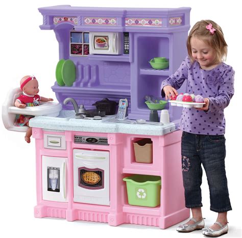 Step2 Little Bakers Kids Play Kitchen with 30 Piece Accessory Play Set ...