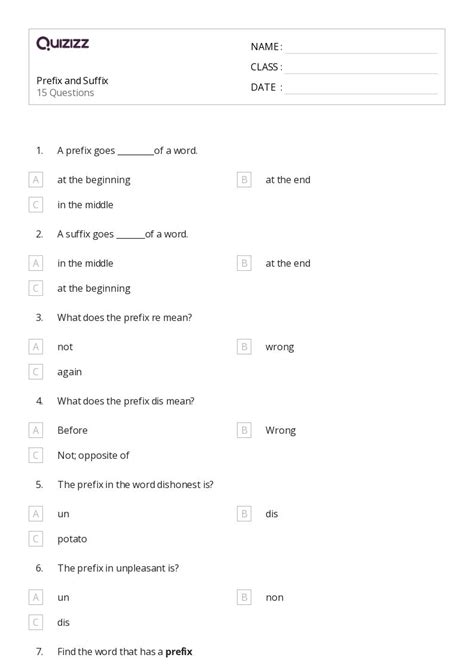 50+ Determining Meaning Using Roots, Prefixes, and Suffixes worksheets ...