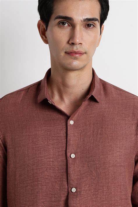 Buy Textured Cotton Shirt for Men with Dobby Weave Green - Blu Mnky