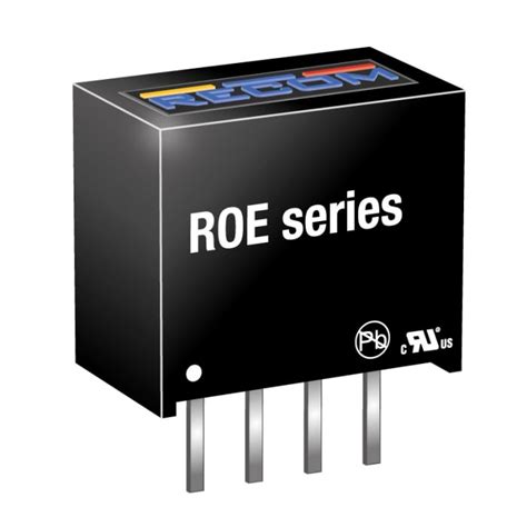 ROE-0505S Recom | Recom ROE DC-DC Converter, 5V dc/ 200mA Output, 4.5 → ...