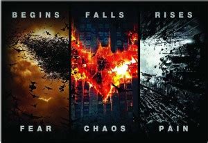 Batman Trilogy Begins Falls Rise Fear Caos and Pain Poster A4 Paper ...