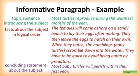 informational paragraph example - Brainly.in