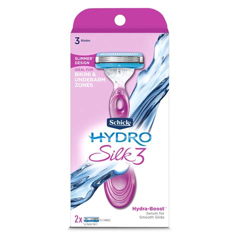 Schick Silk : Schick Hydro Silk Women's Razor - 1 Razor Handle and 2 ...
