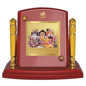 DIVINITI 24K Gold Plated Jagannath Ji Photo Frame for Car Dashboard ...