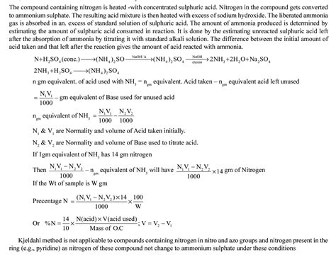 Kjeldhal's Method : Estimation of Nitrogen