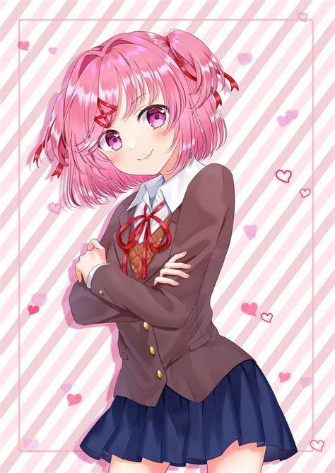 natsuki (doki doki literature club) drawn by rooibos | Danbooru