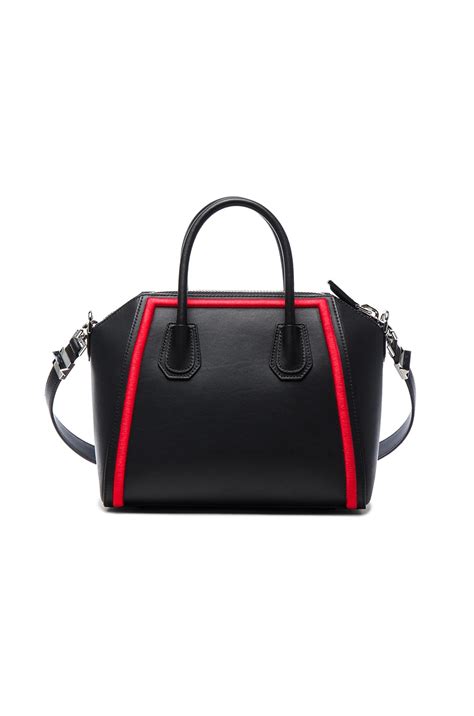 Givenchy Small Embroidered Frame Antigona in Black & Red | FWRD