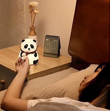 HIVAGI® Cute Nursery Decor Silicone Panda Bear Night Light for Bedroom