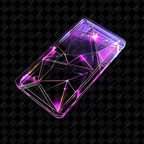 Clear pvc card card border with holographic geometric shapes unique ...