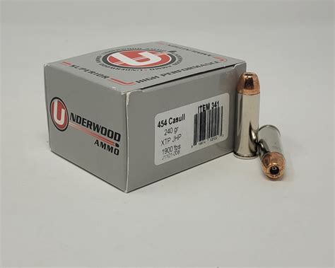 Underwood 454 Casull Ammunition UW341 240 Grain XTP Jacketed Hollow ...