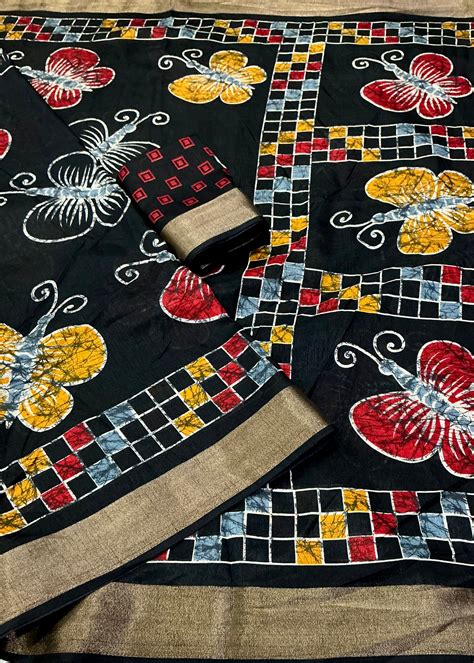 Dolla butterfly printed saree. – Akruti Sarees