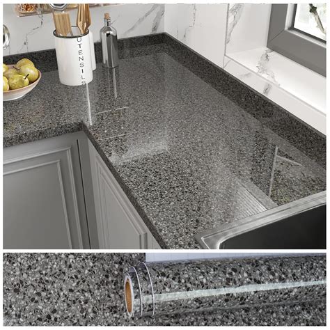 VEELIKE 15.7x 118 Granite Contact Paper for Countertops Waterproof ...