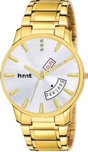hrnt W9081 Premium Golden Chain Analogue Hands Watch For Mens & Boys ...