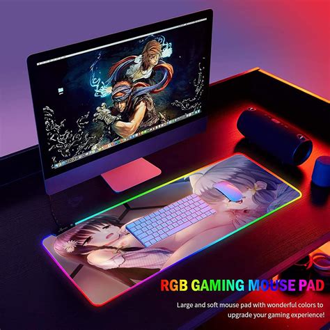 RGB Anime Girl Sexy Mousepad XXL Gaming Mouse Pad Pc India | Ubuy
