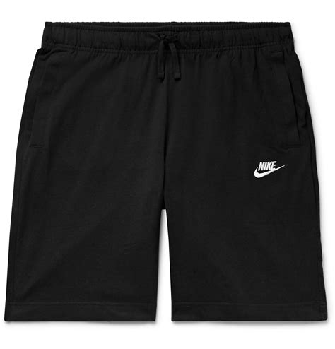 Nike Sportswear Club Cotton-jersey Drawstring Shorts in Black for Men ...