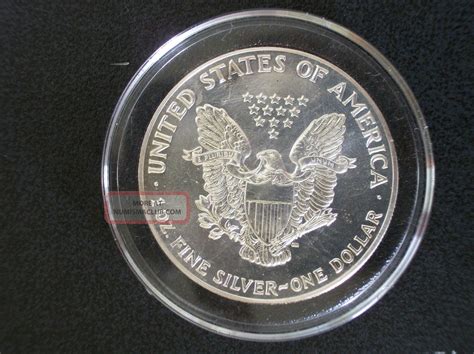 1990 Silver American Eagle One Dollar Bu Coin In Airtite Case