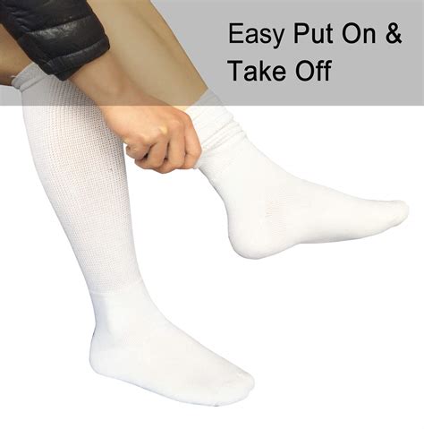 MOLAX Extra Width Diabetic Socks for Lymphedema, Bariatric Non Binding ...